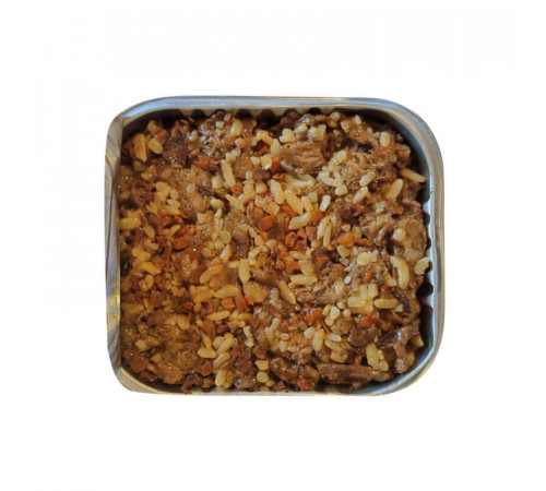 Плов веганский Су-вид с "Как бы оленем" и микрозеленью