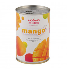 Манго пюре 100% натуральное. Люблю Жизнь 430 г