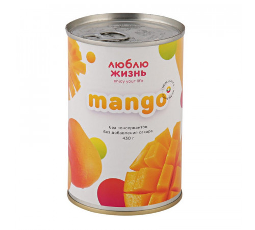 Манго пюре 100% натуральное. Люблю Жизнь 430 г