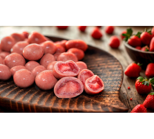 Конфеты "Клубника в клубничном шоколаде"