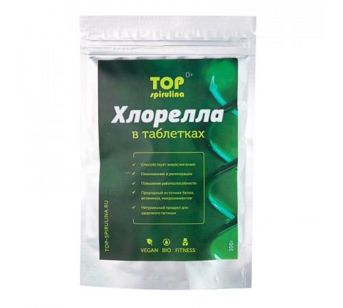 Топ Хлорелла БИО в таблетках 100 гр